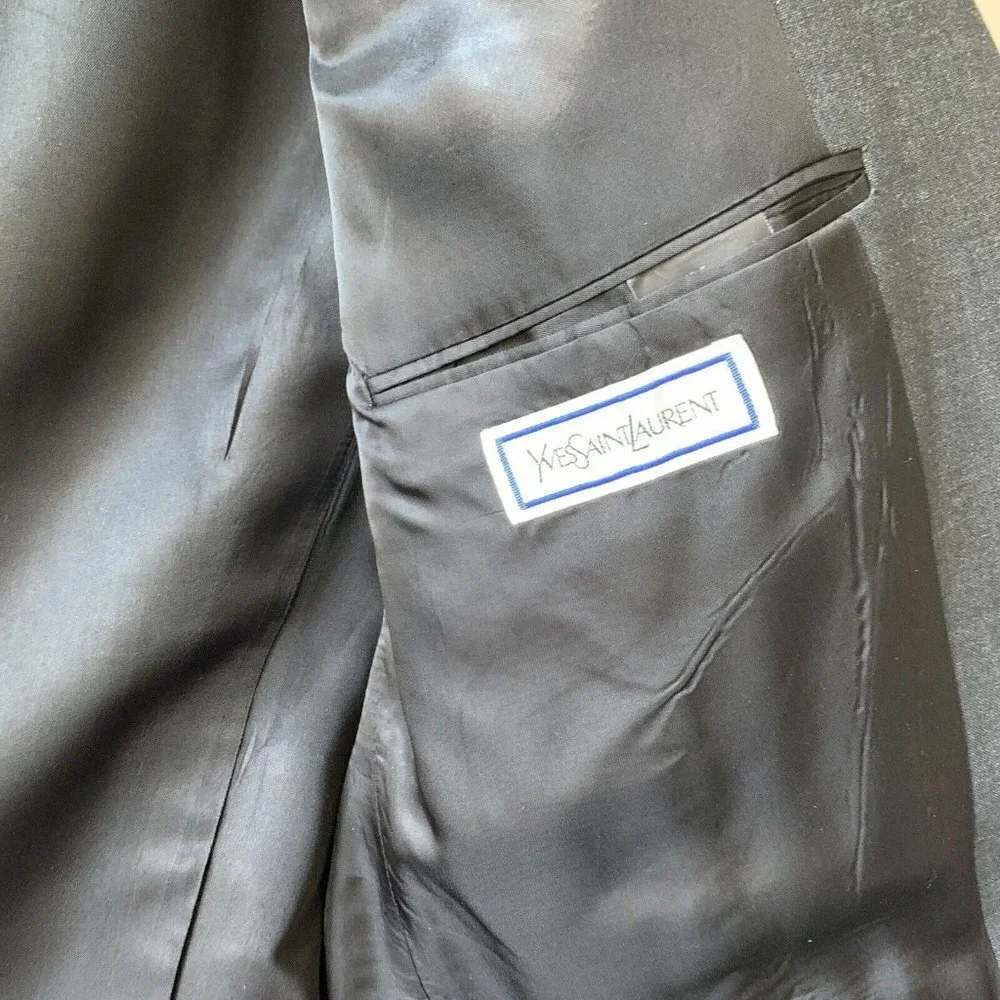 YVES SAINT LAURENT Mens‎ Size 46 Wool Union Made Jacket Sport coat YSL  Vintage